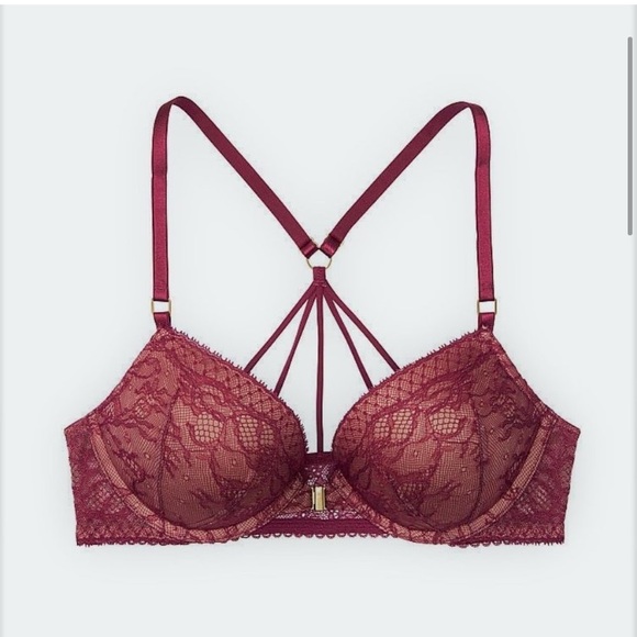 VS VERY SEXY BOMBSHELL LACE PUSH UP BRA STRAPPY SHINE - Picture 2 of 8